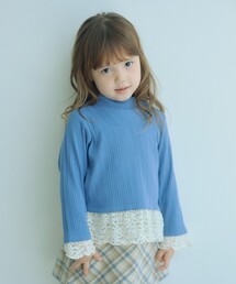 green label relaxing | チュール レース コンビ プルオーバー / キッズ 100cm-130cm(ニット/セーター)