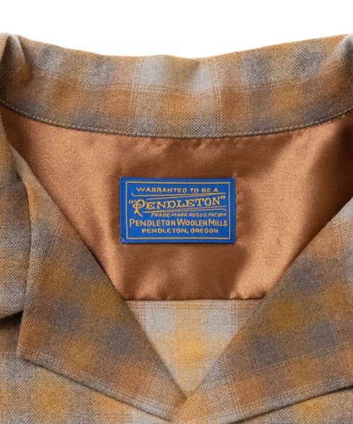 PENDLETON(ペンドルトン)の「尾州産ウールナイロン オープンカラーシャツ(シャツ/ブラウス・メンズ・ベージュ/グレー/レッド/グレー系その他/ブラウン/ホワイト×ブルー/レッド系その他・LARGE/MEDIUM/SMALL)」の10枚目の写真