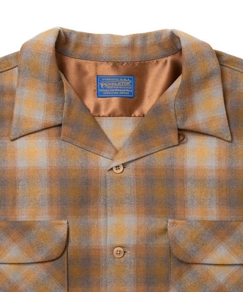 PENDLETON(ペンドルトン)の「尾州産ウールナイロン オープンカラーシャツ(シャツ/ブラウス・メンズ・ベージュ/グレー/レッド/グレー系その他/ブラウン/ホワイト×ブルー/レッド系その他・LARGE/MEDIUM/SMALL)」の9枚目の写真