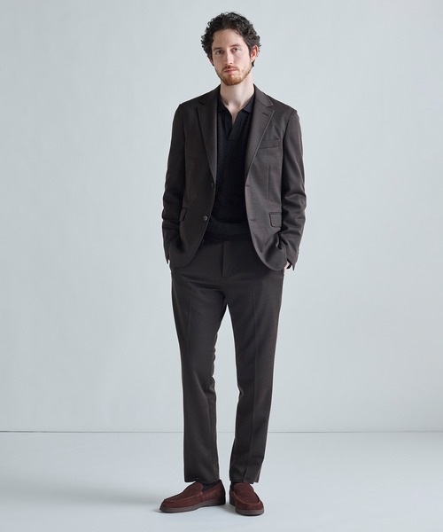 MEN'S BIGI（メンズビギ）の「《別注》COLE HAAN 14G変形ヘリンボンジャカードニットスキッパーポロ（ニット/セーター・メンズ・ブラック/ブラウン・01/03/02）」の7枚目の写真