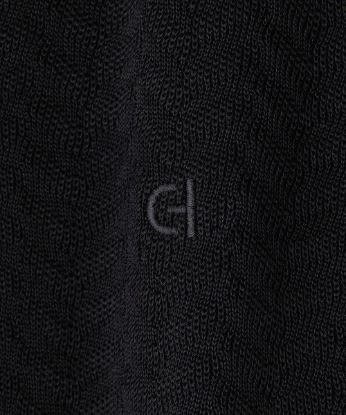MEN'S BIGI（メンズビギ）の「《別注》COLE HAAN 14G変形ヘリンボンジャカードニットスキッパーポロ（ニット/セーター・メンズ・ブラック/ブラウン・01/03/02）」の12枚目の写真