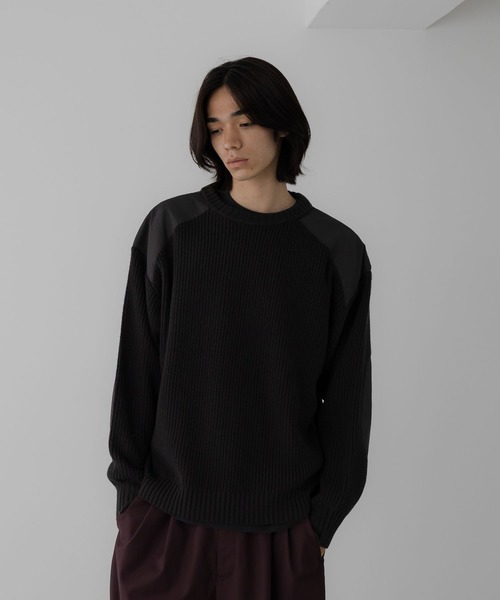 LOWRYS FARM(ローリーズファーム)の「【LFM(U)】コマンドニットクルーネック 1067154(ニット/セーター・メンズ・カーキ/ブラック/グレー・MEDIUM/LARGE)」の13枚目の写真