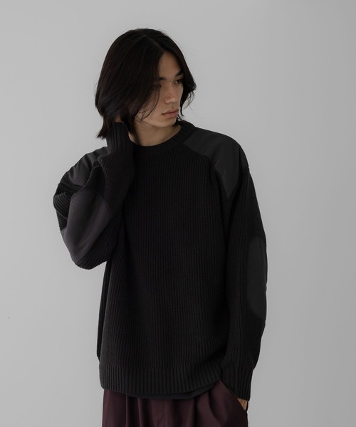 LOWRYS FARM(ローリーズファーム)の「【LFM(U)】コマンドニットクルーネック 1067154(ニット/セーター・メンズ・カーキ/ブラック/グレー・MEDIUM/LARGE)」の14枚目の写真