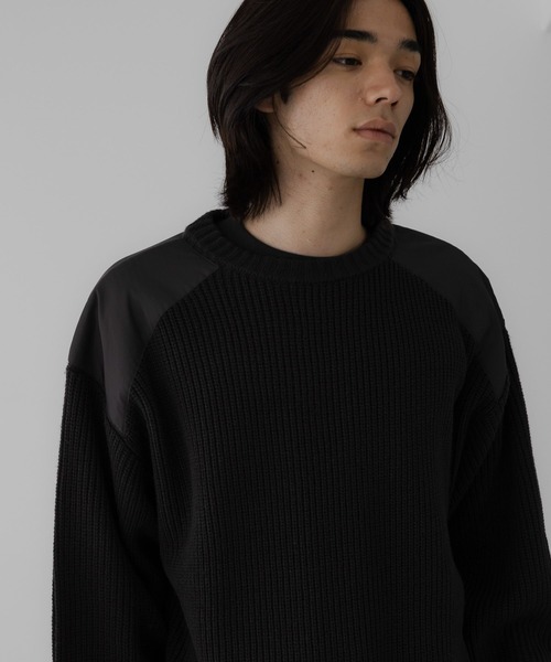 LOWRYS FARM(ローリーズファーム)の「【LFM(U)】コマンドニットクルーネック 1067154(ニット/セーター・メンズ・カーキ/ブラック/グレー・MEDIUM/LARGE)」の15枚目の写真