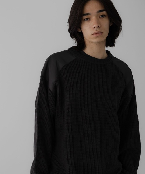 LOWRYS FARM(ローリーズファーム)の「【LFM(U)】コマンドニットクルーネック 1067154(ニット/セーター・メンズ・カーキ/ブラック/グレー・MEDIUM/LARGE)」の16枚目の写真