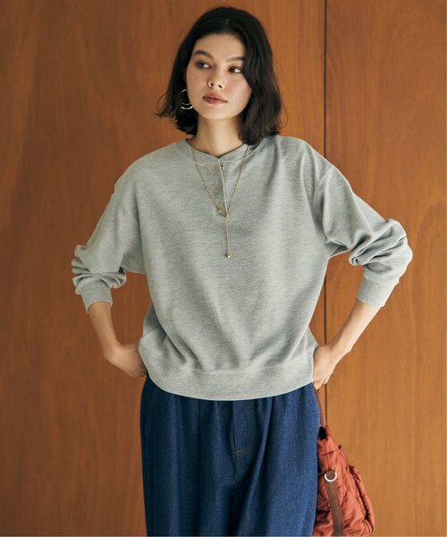 ikka(イッカ)の「パイナップルガゼットプルオーバー(Tシャツ/カットソー・レディース・オフホワイト/ネイビー/グレー・M/L)」の15枚目の写真