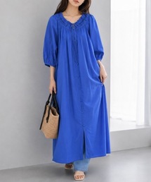 Muffiny（マフィニー）の「リボンネック ギャザーワンピース【Indian Cotton】（ワンピース）」