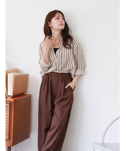 fifth(フィフス)の「マルチストライプルーズフィットシャツ(シャツ/ブラウス・レディース・ブルー/ピンク/ホワイト/ベージュ・M)」の11枚目の写真