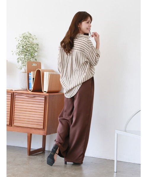 fifth(フィフス)の「マルチストライプルーズフィットシャツ(シャツ/ブラウス・レディース・ブルー/ピンク/ホワイト/ベージュ・M)」の15枚目の写真