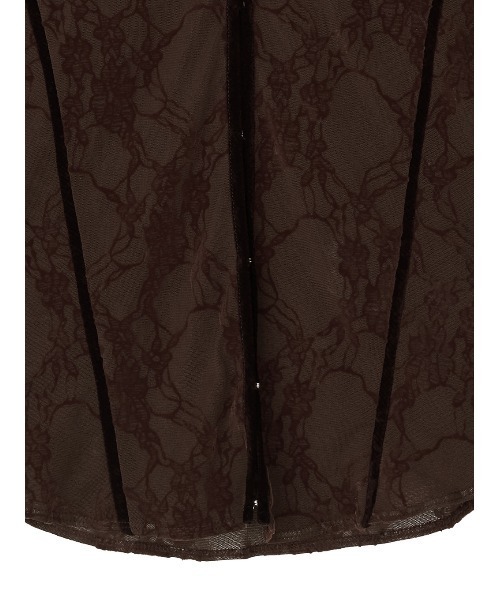 Ameri(アメリ)の「SHEER FLOCKY ROUND HEM TOPS(Tシャツ/カットソー・レディース・ブラック/ブラウン・MEDIUM/SMALL)」の5枚目の写真