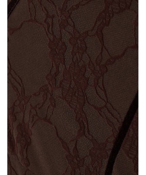 Ameri(アメリ)の「SHEER FLOCKY ROUND HEM TOPS(Tシャツ/カットソー・レディース・ブラック/ブラウン・MEDIUM/SMALL)」の12枚目の写真