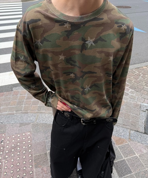 kutir(クティール)の「SOLID CROPPED LONG TSHIRT/無地クロップドロンT(Tシャツ/カットソー・メンズ・カーキ/ボルドー/ブラック/ブラック系その他2/ブラック系/杢グレー/オフホワイト・LARGE/SMALL/MEDIUM)」の6枚目の写真
