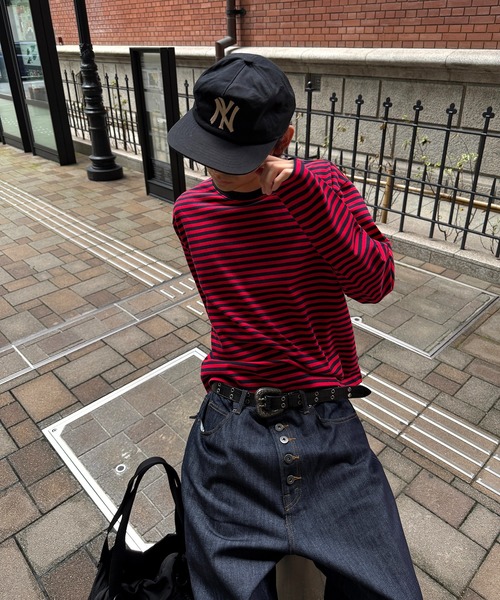 kutir(クティール)の「SOLID CROPPED LONG TSHIRT/無地クロップドロンT(Tシャツ/カットソー・メンズ・カーキ/ボルドー/ブラック/ブラック系その他2/ブラック系/杢グレー/オフホワイト・LARGE/SMALL/MEDIUM)」の12枚目の写真