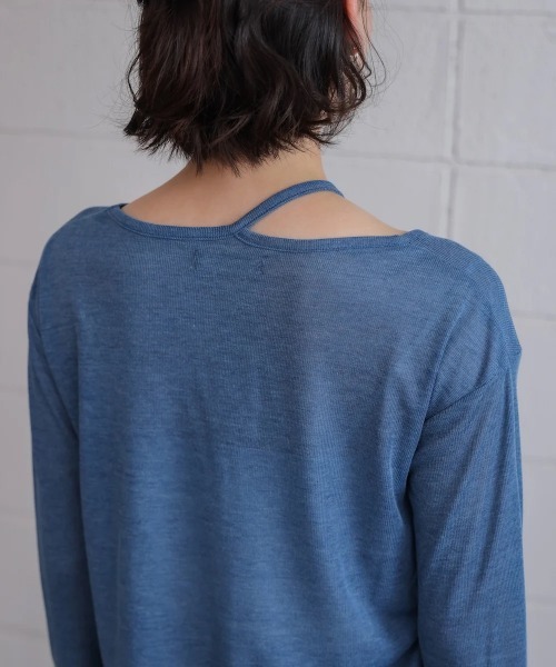 Bou Jeloud(ブージュルード)の「スラブシアーデザインプルオーバー(Tシャツ/カットソー・レディース・ブラウン/ライトグレー/ブラック/ブルー・MEDIUM)」の17枚目の写真