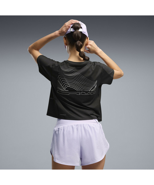 PUMA(プーマ)の「PUMA プーマ ウィメンズ ランニング ブライトストライド クラウドスパン 半(Tシャツ/カットソー・レディース・ブラック/ラベンダー・LARGE/SMALL/MEDIUM/X-LARGE)」の8枚目の写真