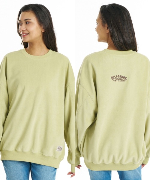 BILLABONG（ビラボン）の「BILLABONG ウィメンズ SUEDE LIKE BONDING FLEECE CREW トレーナー 【2026年秋冬モデル】/ビラボンスウェードライクスウェット（スウェット・レディース・ホワイト/ブルー系その他/オフホワイト・MEDIUM）」の3枚目の写真