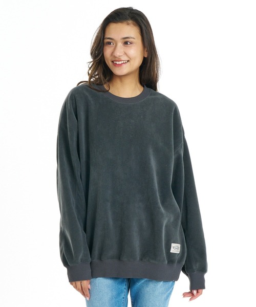 BILLABONG（ビラボン）の「BILLABONG ウィメンズ SUEDE LIKE BONDING FLEECE CREW トレーナー 【2026年秋冬モデル】/ビラボンスウェードライクスウェット（スウェット・レディース・ホワイト/ブルー系その他/オフホワイト・MEDIUM）」の12枚目の写真
