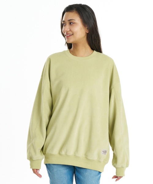 BILLABONG（ビラボン）の「BILLABONG ウィメンズ SUEDE LIKE BONDING FLEECE CREW トレーナー 【2026年秋冬モデル】/ビラボンスウェードライクスウェット（スウェット・レディース・ホワイト/ブルー系その他/オフホワイト・MEDIUM）」の7枚目の写真