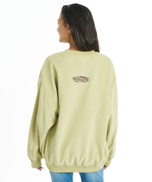 BILLABONG（ビラボン）の「BILLABONG ウィメンズ SUEDE LIKE BONDING FLEECE CREW トレーナー 【2026年秋冬モデル】/ビラボンスウェードライクスウェット（スウェット・レディース・ホワイト/ブルー系その他/オフホワイト・MEDIUM）」の8枚目の写真
