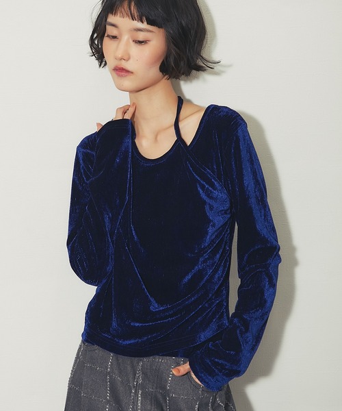 ANOTHER S(アナザーエス)の「ベロアアメスリレイヤードT(Tシャツ/カットソー・レディース・ブラウン/ブラック/ベージュ/ネイビー・FREE)」の20枚目の写真