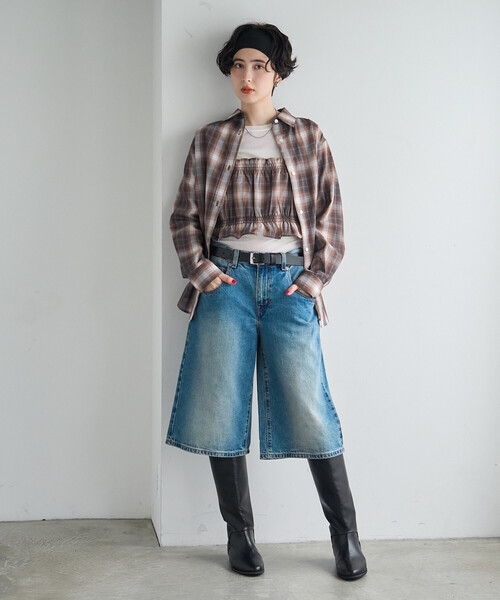 FREAK'S STORE(フリークスストア)の「【セットアイテム】ビスチェセット チェックシャツ(シャツ/ブラウス・レディース・ブラウン/ネイビー・フリ-)」の11枚目の写真