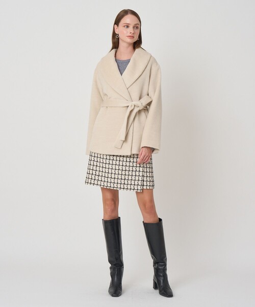 ANAYI(アナイ)の「アルパカシャギーショ-ルカラーコート(チェスターコート・レディース・ベージュ/ネイビー/チャコールグレー・36/38)」の10枚目の写真