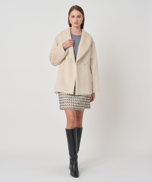ANAYI(アナイ)の「アルパカシャギーショ-ルカラーコート(チェスターコート・レディース・ベージュ/ネイビー/チャコールグレー・36/38)」の11枚目の写真