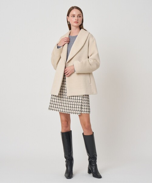 ANAYI(アナイ)の「アルパカシャギーショ-ルカラーコート(チェスターコート・レディース・ベージュ/ネイビー/チャコールグレー・36/38)」の12枚目の写真