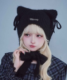 WEGO（ウィゴー）の「Whinny/【2026秋新作♪】くまくま冬眠帽（ニットキャップ/ビーニー）」