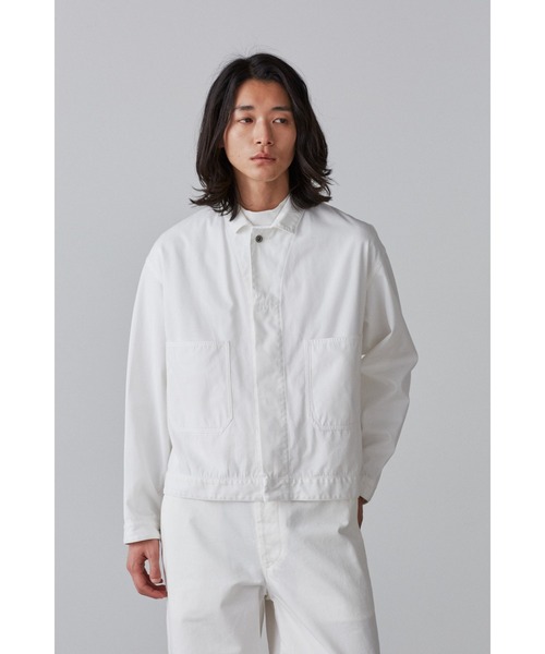 Y（ワイ）の「Ｙ / ORGANIC COTTON / RECYCLE POLYESTER TWILL BZ（ブルゾン・メンズ・ホワイト/ネイビー・LARGE/SMALL/MEDIUM）」の12枚目の写真