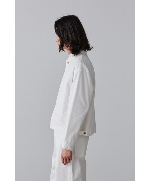 Y（ワイ）の「Ｙ / ORGANIC COTTON / RECYCLE POLYESTER TWILL BZ（ブルゾン・メンズ・ホワイト/ネイビー・LARGE/SMALL/MEDIUM）」の13枚目の写真