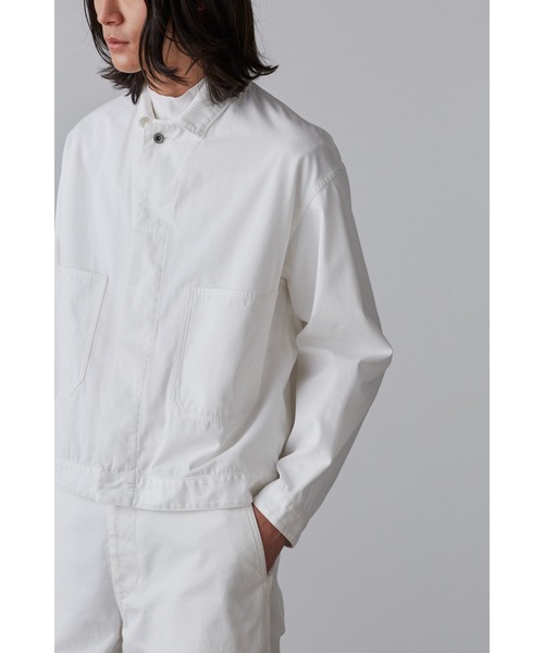 Y（ワイ）の「Ｙ / ORGANIC COTTON / RECYCLE POLYESTER TWILL BZ（ブルゾン・メンズ・ホワイト/ネイビー・LARGE/SMALL/MEDIUM）」の16枚目の写真