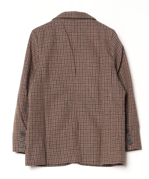 YUGA(ユーガ)の「YUGA_YGMC Korean-style Checked tailored jacket(テーラードジャケット・レディース・ブラウン・FREE)」の2枚目の写真