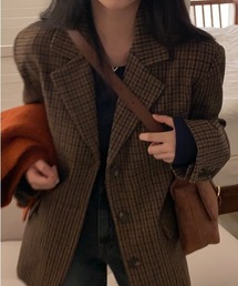 YUGA_YGMC　　Korean-style　Checked tailored jacket