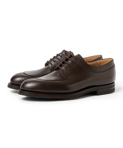 BEAMS F(ビームスエフ)の「CROCKETT&JONES / SHELTON 5 ワックスカーフ エプロンフロント ダービー(ドレスシューズ・メンズ・ブラック/ダークブラウン・7.5inch/7inch/6.5inch/8inch/6inch)」の2枚目の写真