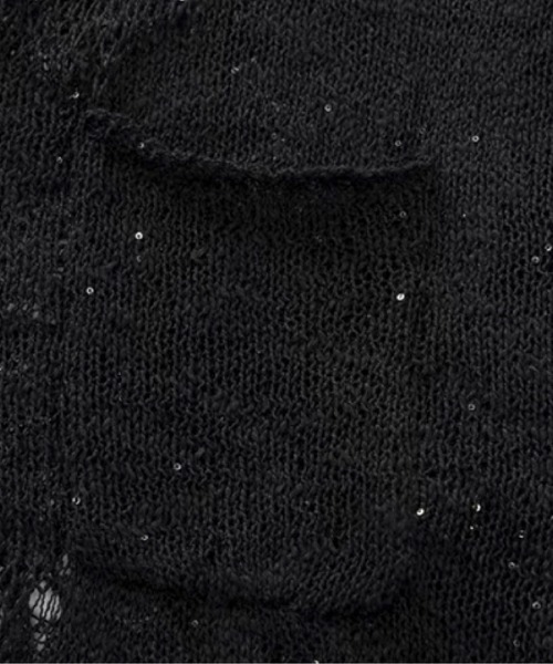 U:UME（ユーム）の「Sheer Hollow Out Jacquard Knit（ニット/セーター・メンズ・ブラック/ホワイト・MEDIUM/LARGE/SMALL）」の4枚目の写真
