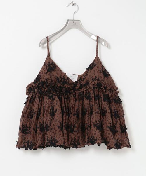 crinkle crinkle crinkle（クリンクルクリンクルクリンクル）の「crinkle crinkle crinkle　LEOPARD CAMI（キャミソール・レディース・ブラウン・FREE）」の2枚目の写真