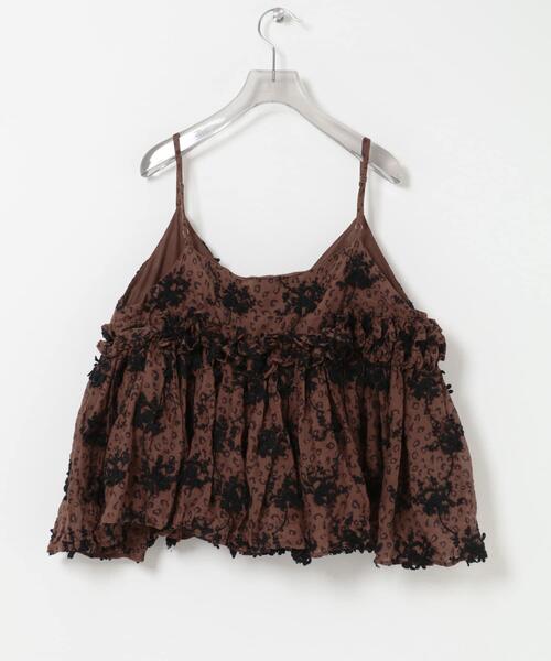 crinkle crinkle crinkle（クリンクルクリンクルクリンクル）の「crinkle crinkle crinkle　LEOPARD CAMI（キャミソール・レディース・ブラウン・FREE）」の4枚目の写真