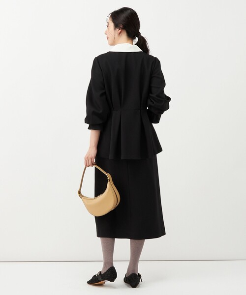NOLLEY’S(ノーリーズ)の「【一部店舗&WEB限定アイテム】《セットアップ対応》ウォッシャブルウールライクAラインスカート(スカート・レディース・ブラック/グレー・38/36)」の6枚目の写真