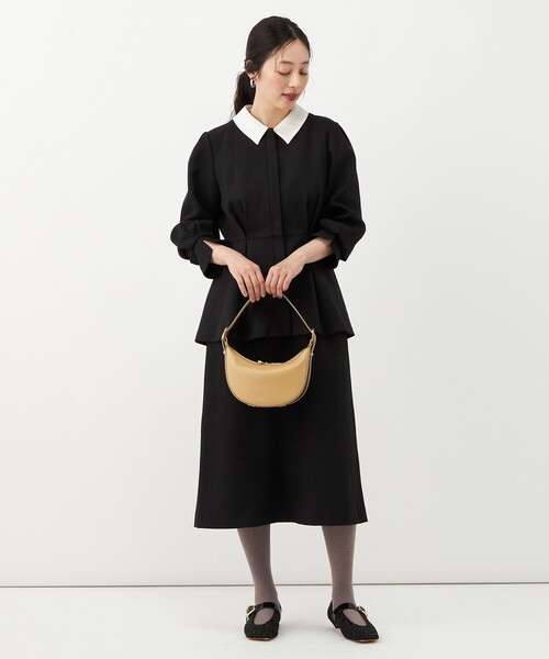NOLLEY’S(ノーリーズ)の「【一部店舗&WEB限定アイテム】《セットアップ対応》ウォッシャブルウールライクAラインスカート(スカート・レディース・ブラック/グレー・38/36)」の9枚目の写真