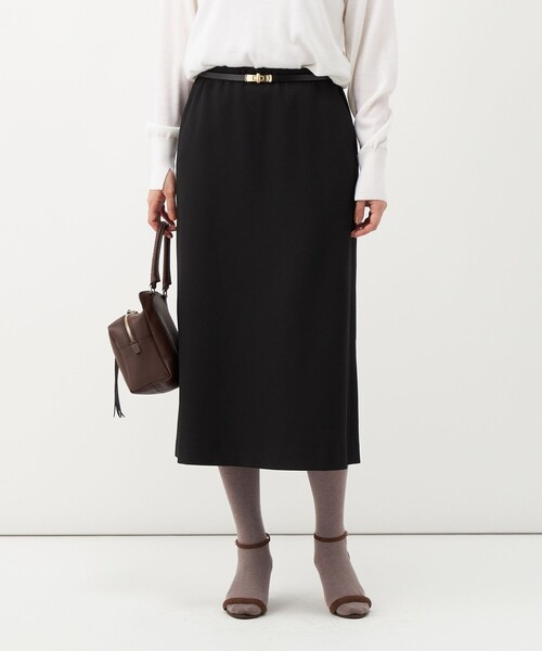 NOLLEY’S(ノーリーズ)の「【一部店舗&WEB限定アイテム】《セットアップ対応》ウォッシャブルウールライクAラインスカート(スカート・レディース・ブラック/グレー・38/36)」の10枚目の写真