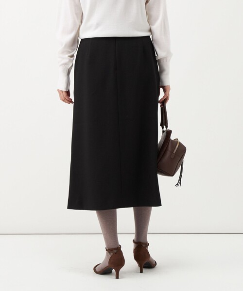 NOLLEY’S(ノーリーズ)の「【一部店舗&WEB限定アイテム】《セットアップ対応》ウォッシャブルウールライクAラインスカート(スカート・レディース・ブラック/グレー・38/36)」の12枚目の写真