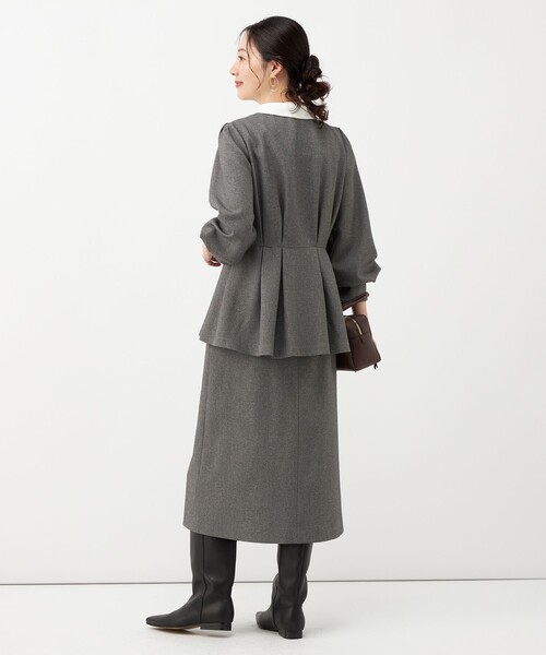 NOLLEY’S(ノーリーズ)の「【一部店舗&WEB限定アイテム】《セットアップ対応》ウォッシャブルウールライクAラインスカート(スカート・レディース・ブラック/グレー・38/36)」の20枚目の写真