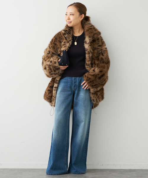 Deuxieme Classe(ドゥーズィエムクラス)の「Co/Ca Rib Tシャツ(Tシャツ/カットソー・レディース・ブラウン/ブラック/ネイビー・FREE)」の6枚目の写真