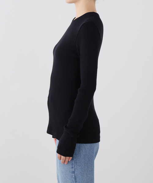 Deuxieme Classe(ドゥーズィエムクラス)の「Co/Ca Rib Tシャツ(Tシャツ/カットソー・レディース・ブラウン/ブラック/ネイビー・FREE)」の18枚目の写真