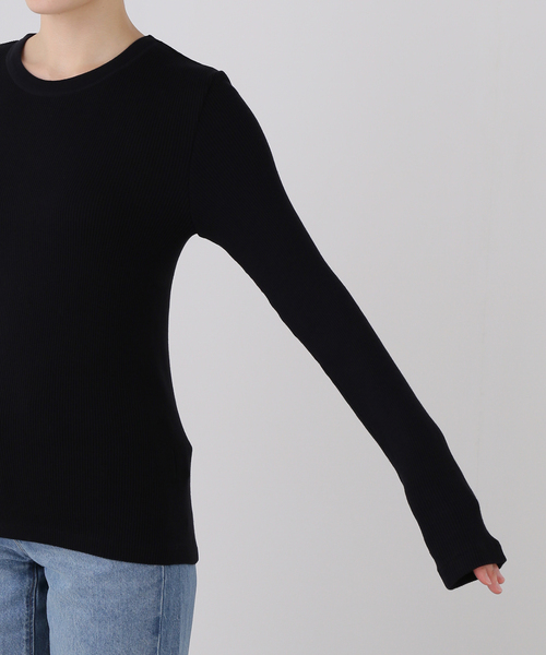 Deuxieme Classe(ドゥーズィエムクラス)の「Co/Ca Rib Tシャツ(Tシャツ/カットソー・レディース・ブラウン/ブラック/ネイビー・FREE)」の20枚目の写真