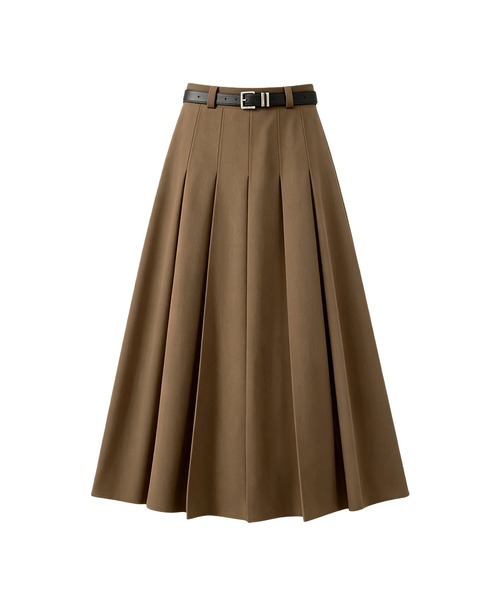 DRESS PLUS（ドレスプラス）の「ハイウエストタックプリーツAラインロングスカート（スカート・レディース・ブラック/ブラウン/チャコール・M/L）」の15枚目の写真