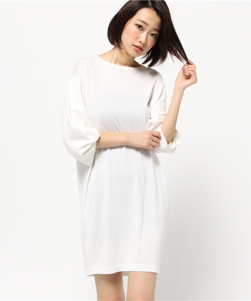 MOUSSY(マウジー)の「Balloon sleeve MINI OP(ワンピース・レディース・ホワイト/ブルー/オレンジ・FREE)」の6枚目の写真