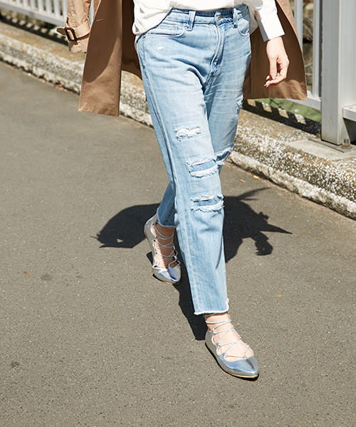 AZUL ENCANTO（アズールエンカント）の「レースアップフラットシューズ（その他シューズ・レディース・ブラック/シルバー・SMALL/LARGE/MEDIUM）」の10枚目の写真