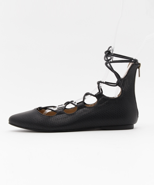 AZUL ENCANTO（アズールエンカント）の「レースアップフラットシューズ（その他シューズ・レディース・ブラック/シルバー・SMALL/LARGE/MEDIUM）」の6枚目の写真